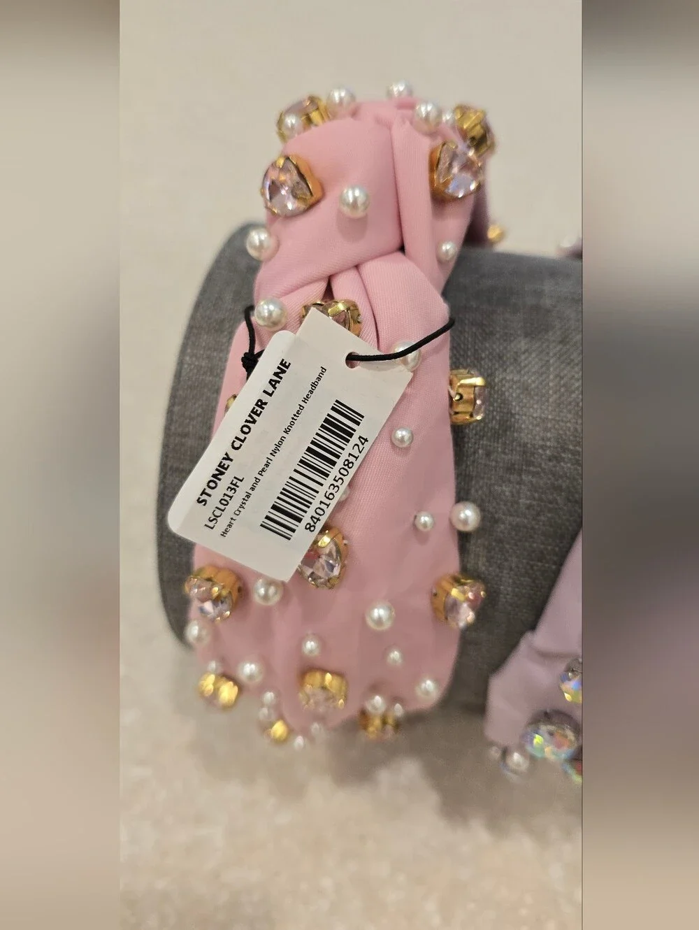 🦩LELE SADOUGHI X Stoney Clover Lane Flamingo Heart Crystal & Pearl Headband SCL